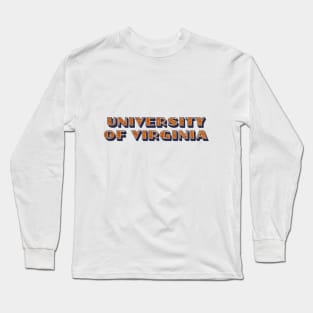 uvirginia glitter lettering Long Sleeve T-Shirt
